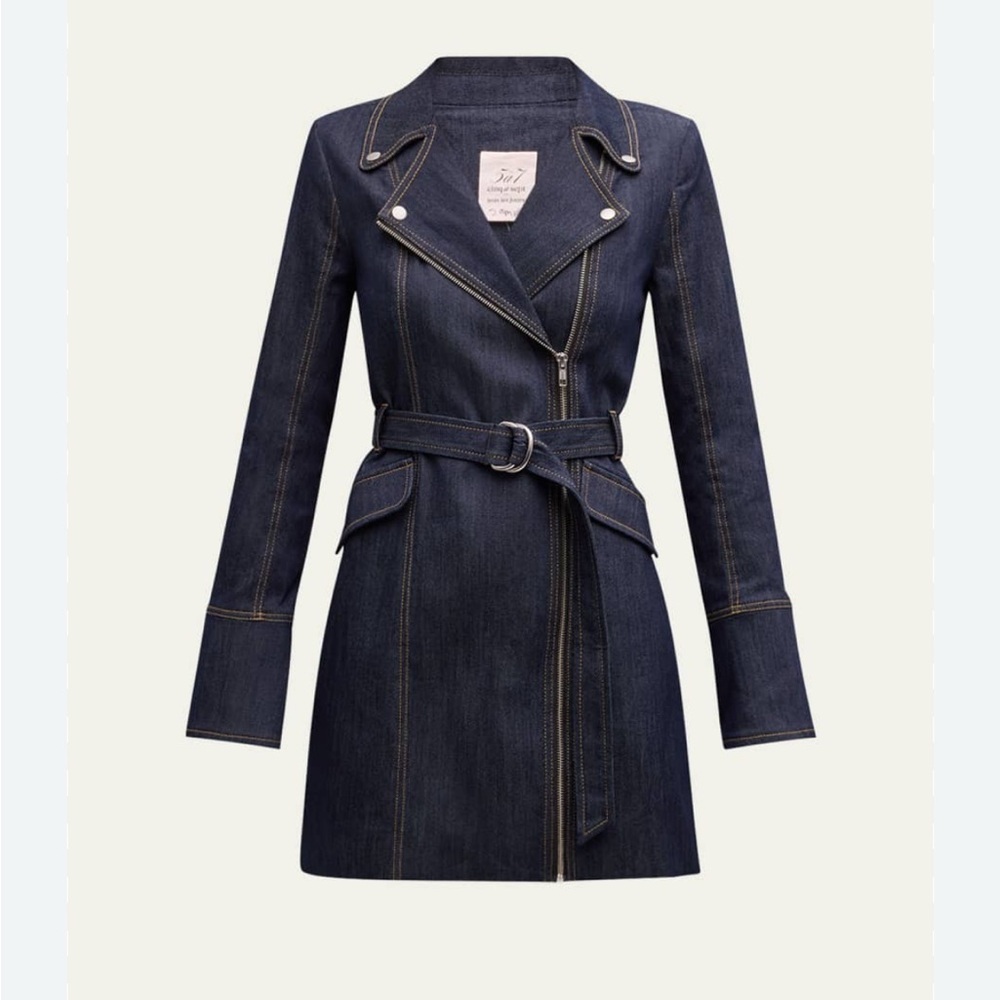 Cinq à Sept Evie Belted Denim Mini Dress